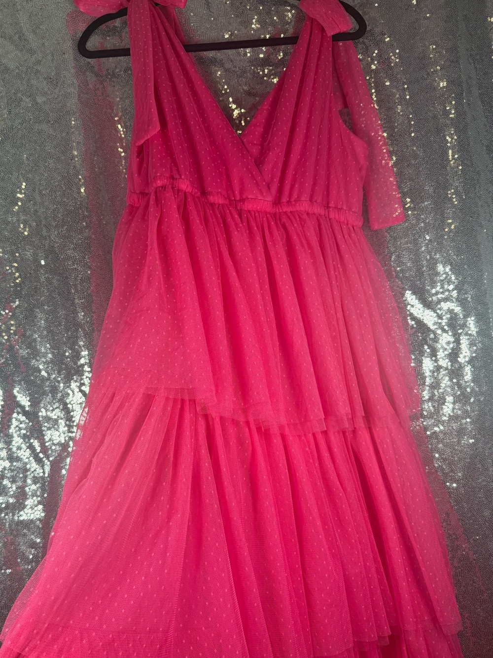 Baltic Born Hot Pink Tiered Tulle Dress - Picture 10 of 10